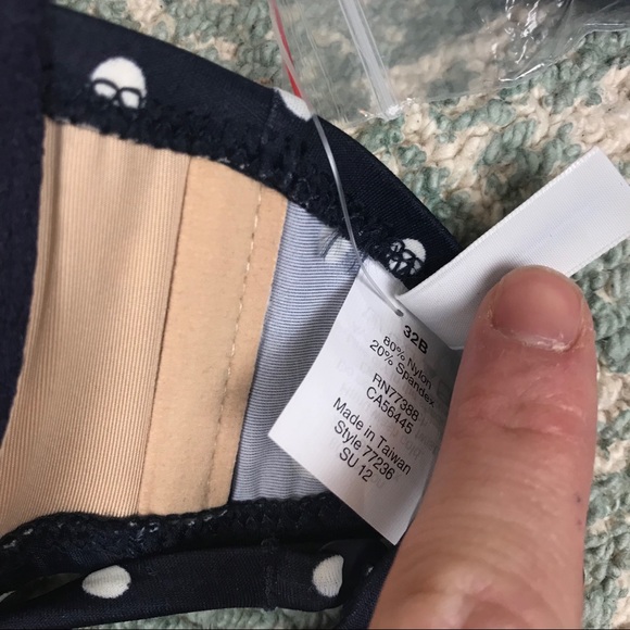 NWT 32B J. Crew Polka Dot Underwire Bikini Top - Picture 6 of 7